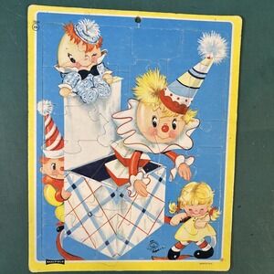 Puzzle Humpty Dumpty Vintage Saalfield Pub Co Pre School 1950s Jack‎ In The Box